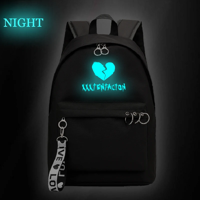 

Casual XXXTentacion Luminous Backpack Daily Backpack Fashion New Style Travel Rucksack Students Boys Girls School Bag