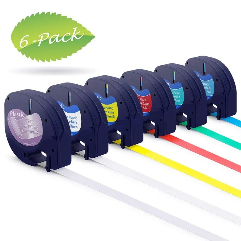 Mixed color 12mm Совместимость для DYMO LetraTag запечатанных лент для 91200 91201 91202 91203 91204 91205 12267 LT микс Цвет 12 мм* 4 м для принтер для этикеток DYMO - Цвет: Mixed color 12mm