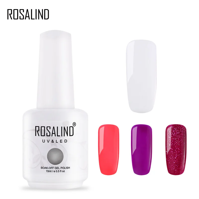 ROSALIND гель 1S 15 мл 60 цветов лак для ногтей Vernis Гель Полупостоянный отмачиваемый