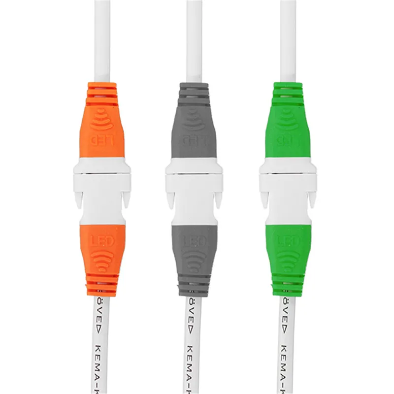 CLAITE 2 Pin оранжевый зеленый серый разъем провода кабель для мужской женский светодиодный светильник