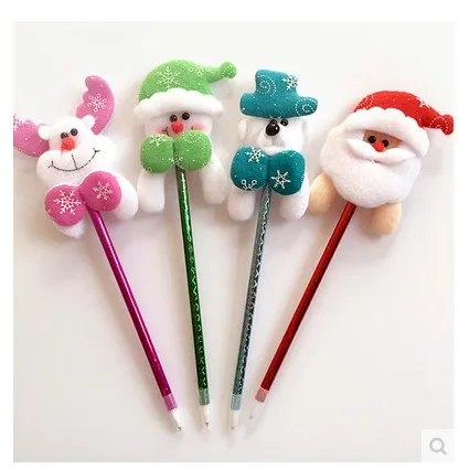 

Children's polymer clay pen South Korean students creative stationery Christmas prizes in the New Year Cartoon ball-point pen