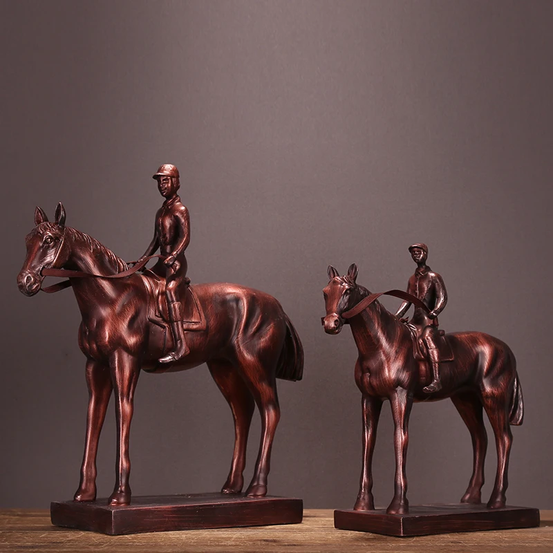 Office creative knight furnishing war horse model room resin American country crafts wine cabinet decoration | Дом и сад