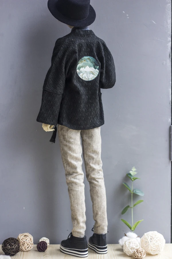 

BJD doll clothes are suitable for 1/3 1/4 MSD DD uncle small fresh leisure home hemp belted trousers doll accessories