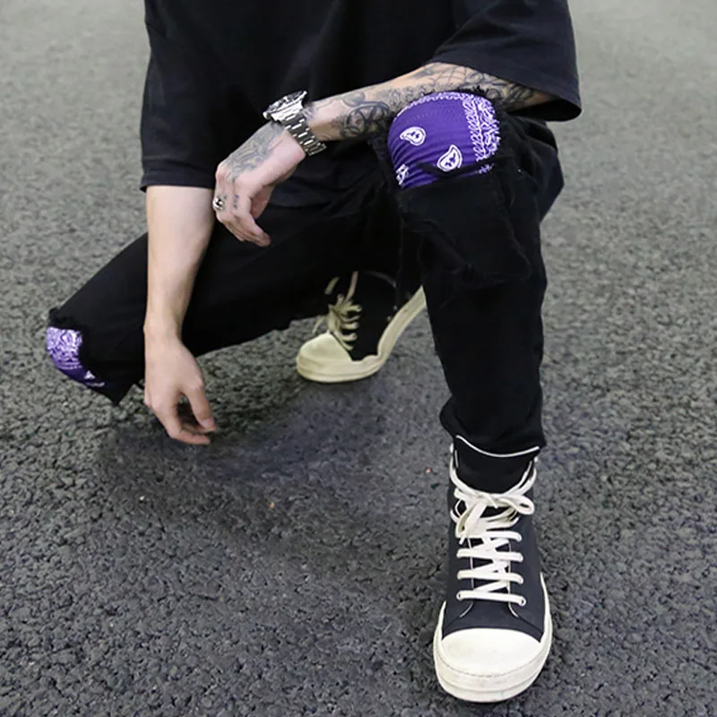 

Kanye West Jeans Zipper Slim Distressed Jeans Men Justin Bieber Pants Ripped Tore Up Jeans