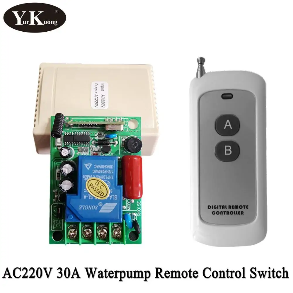 AC 220V Motor Waterpump Light lamp Bulb LED 30A Powerful Remote Control Switch Long Distance RF Wireless Switches Smart Home ASK |