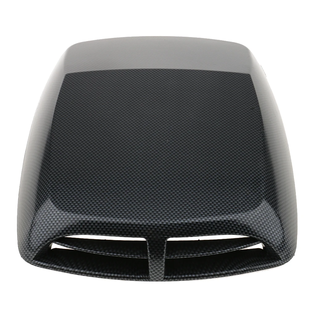 

Decorative Air Flow Intake Turbo Bonnet Hood Vent Grille Cover For Car SUV Pickup Truck Trailer, Carbon Fiber, 12.8x9.8x2 Inch