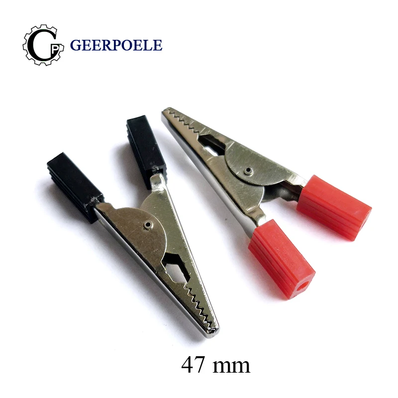 Высококачественные металлические зажимы типа крокодил 10 шт./лот 47 мм пластиковые