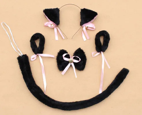 Костюм для костюмированной вечеринки на Хэллоуин плюшевая черно белая повязка