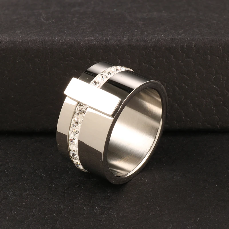 Кольца из нержавеющей стали для женщин и мужчин обручальное кольцо с золотым