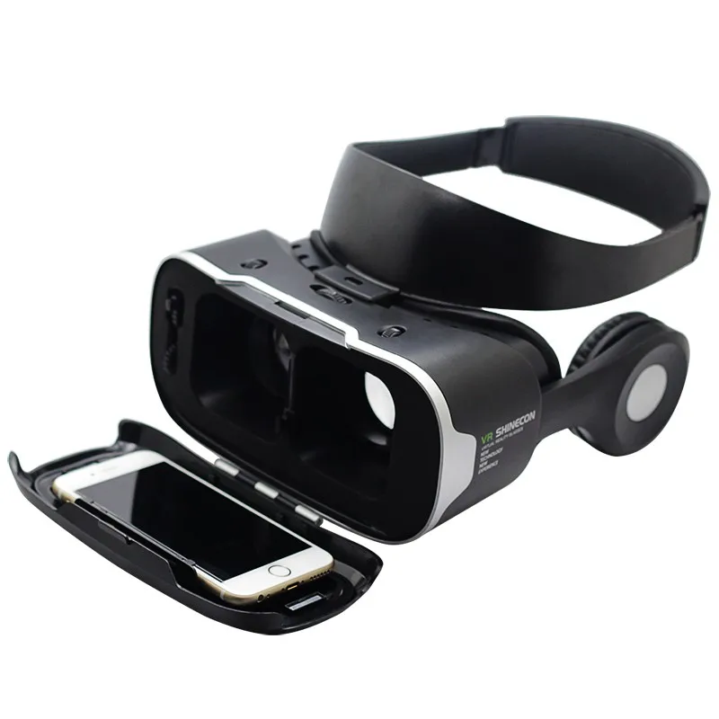 VR shinecon 4,0 3D очки виртуальной реальности очки VR BOX 2,0 google картон с гарнитурой для 4,3-6,0 дюймового смартфона