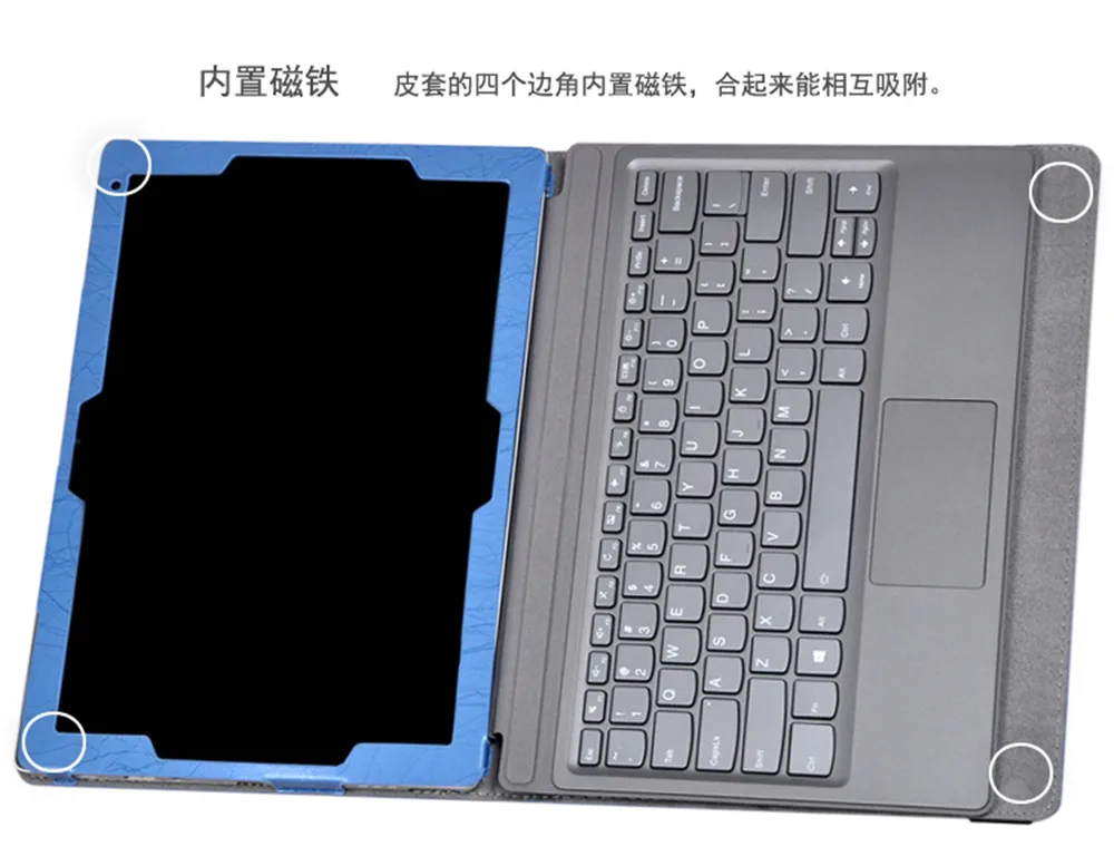 Чехол книжка из искусственной кожи с однотонным принтом и подставкой для Lenovo MIIX