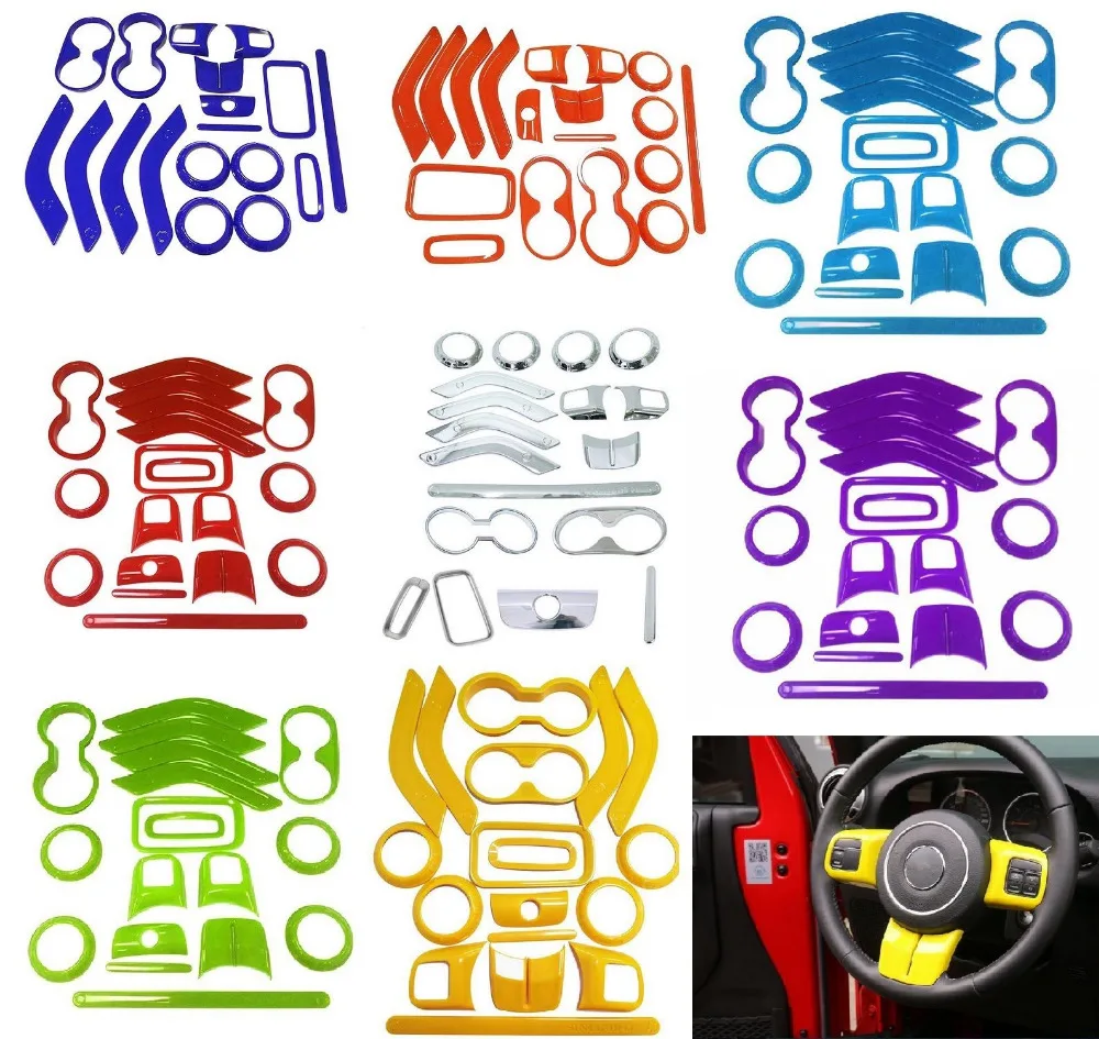 18 шт. хромированная отделка рулевого колеса кондиционера вентиляционные