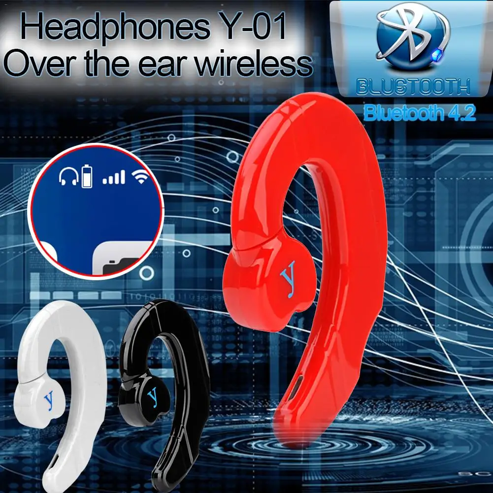 Bluetooth 4 2 наушники Y 01 с наушным креплением Беспроводной костной проводимости