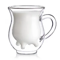 1pc new arrival high temperature heat resistant glass material milk mug 250ml os 0131