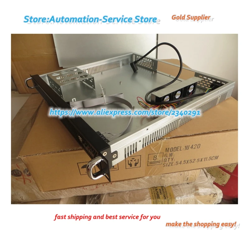 1U Server Case Industrial Control Cabinet IDC Storage Short Hard Disk 42CM Depth | Электроника