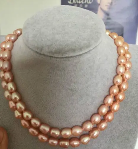 

Jewellery HUGE 10-12 mm PINK South Sea Pearl NECKLACE 34''