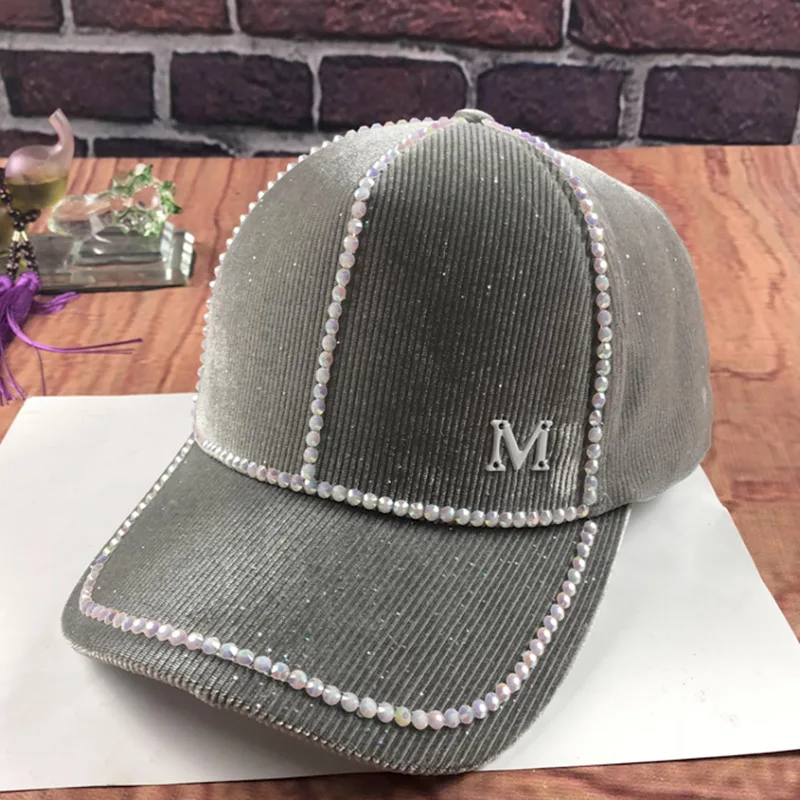 MAERSHEI винтажные роскошные женские Стразы ковбойская бейсбольная кепка с