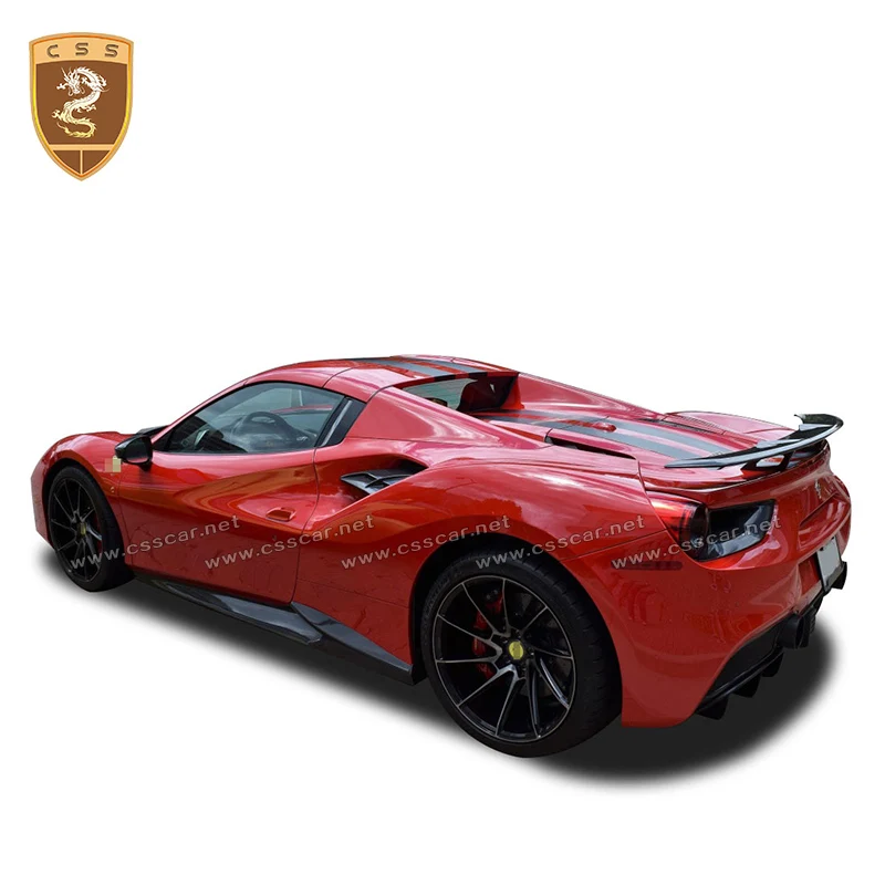 Большая Акция 100% углеродное волокно боковая юбка для Ferrari 488 автомобильный