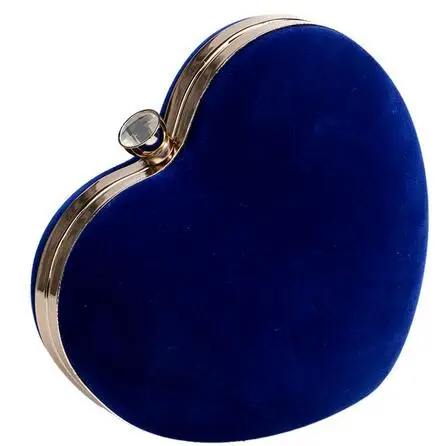 YM1125blue Sekusa в форме сердца бриллиантами Для женщин Вечерние сумки красный/черный цепи плеча Кошелек Ежедневные клатчи Вечерние сумки для свадьбы - Цвет: YM1125blue