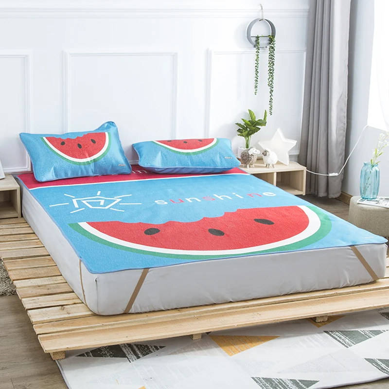 2/3-piece watermelon Printed Mattress Protector Summer Bed Mat Sleeping Pad | Дом и сад