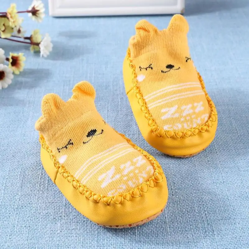 Newborn Baby Funny Cartoon Animal Floor Socks Boy Girl Spring Autumn Winter Anti-slip Warm With Rubber Kids Feet Care | Детская одежда