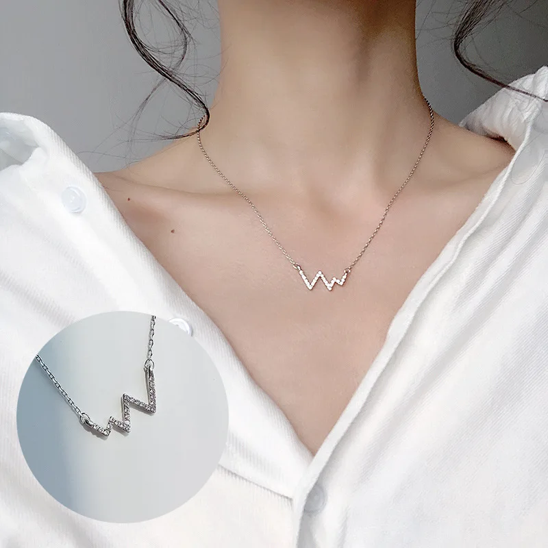Pendant 5 Простой цветок сердце подвеска для девочек Женская мода Любовь Луна цепочка со звездами шеи ювелирные изделия подарок на день рождения леди Квадратный Круг Ожерелье - Окраска металла: Pendant 5