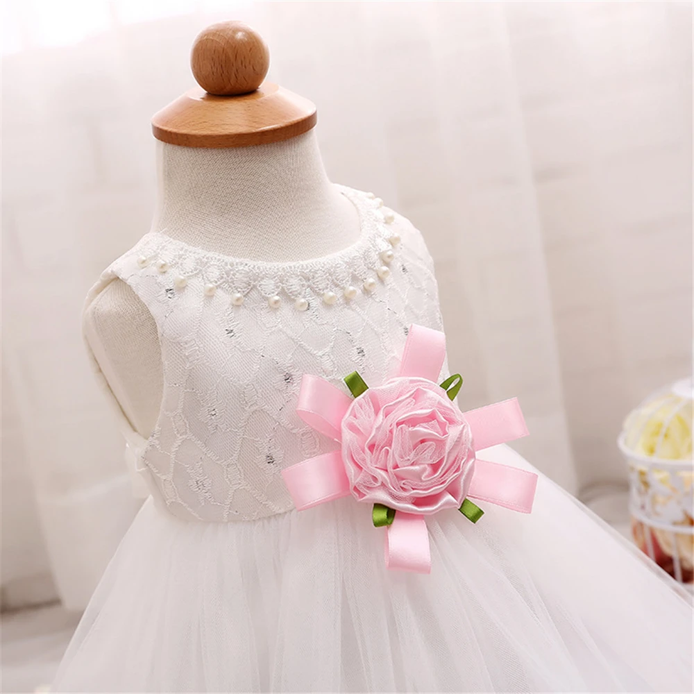 Детские платье принцессы для девочек Цветок-пачка с жемчужинами Платья женщин