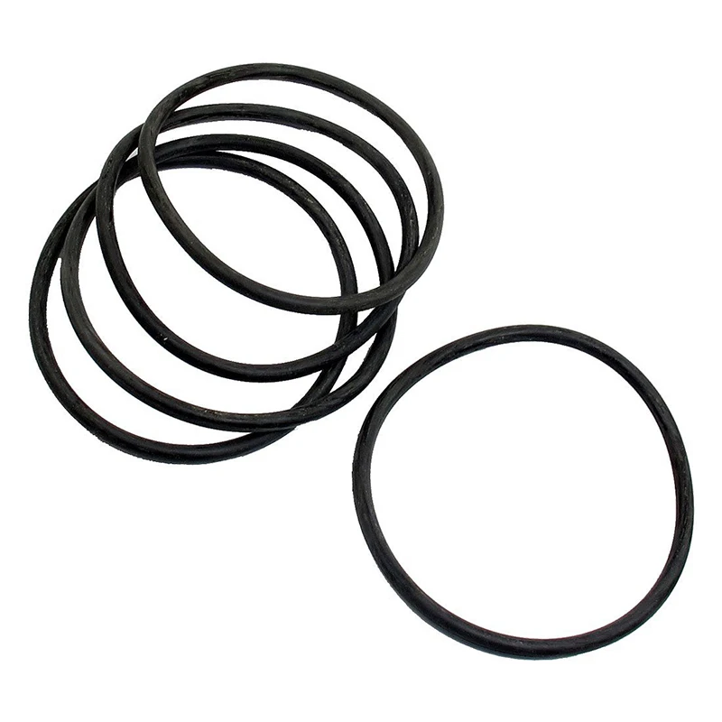 

5 PCS 80 mm External Dia 4 mm Thick Filter Rubber O-Ring Seal Black
