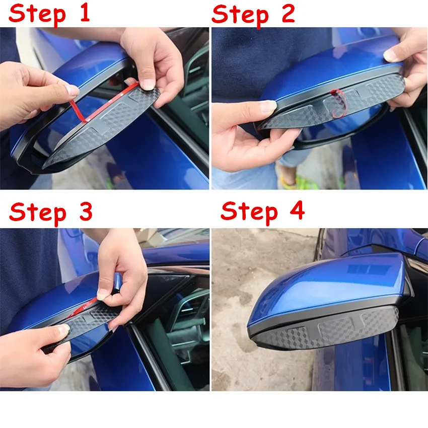 For Toyota CHR C-HR 2016 2017 2018 Car Rearview Mirror Eyebrow Rain Shield Board Sun Visor Shade Cover Trim Exterior Accessory | Автомобили