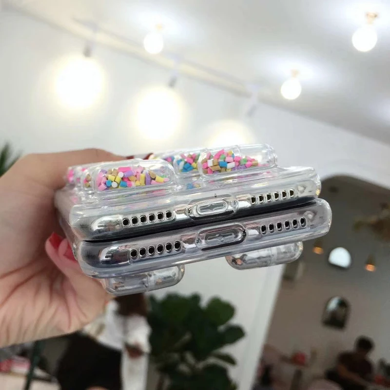 Phone Case For iphone XR XS X MAX 8 7 6 6s Plus Stylish Funny 3D Pills Transparent Soft Back Cover |