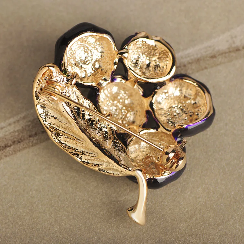 Funmor реалистичные эмалированные Броши фиолетовая черника брошь в виде растения