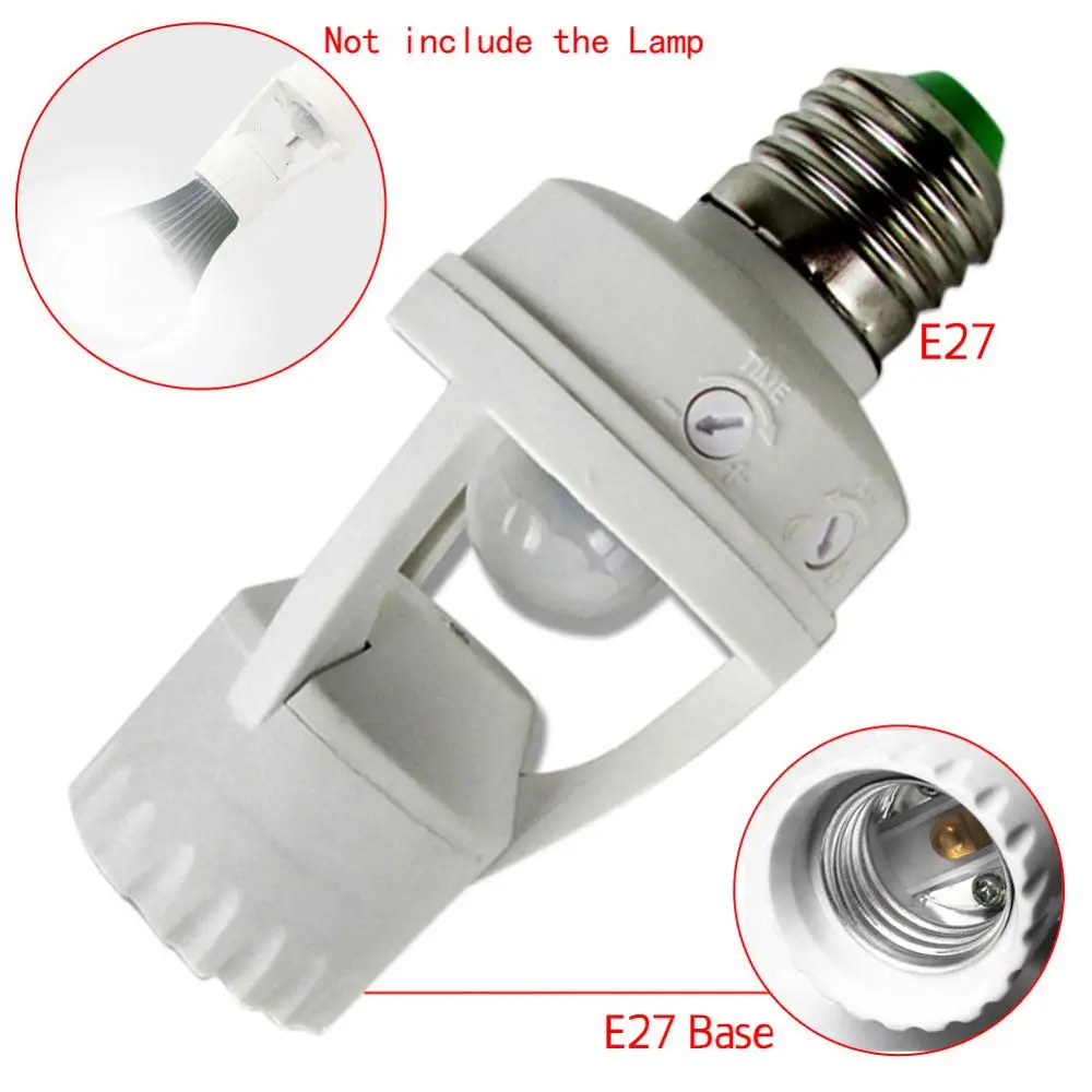 E27 Умный AC 100-240V инфракрасный датчик движения из PIR E27/E14/B22 Светодиодный светильник с винтовой лампой - Испускаемый цвет: E27