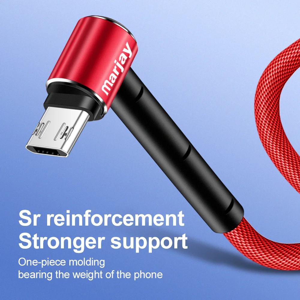 Кабель зарядный Marjay USB Type-C кабель для быстрой зарядки 90 градусов Samsung S9 S10 Xiaomi mi9