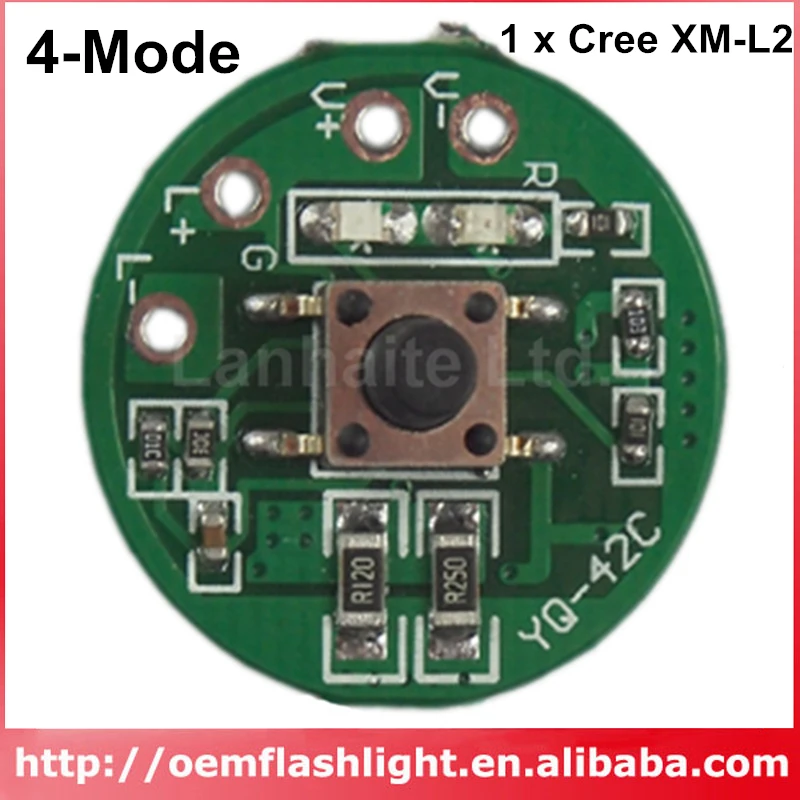 

4.2V 4-Mode Circuit Driver for 1 x Cree XM-L Bike Light