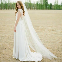wedding veil 2020 3m cut edge comb white long bridal veils one layer long wedding accessories free shipping