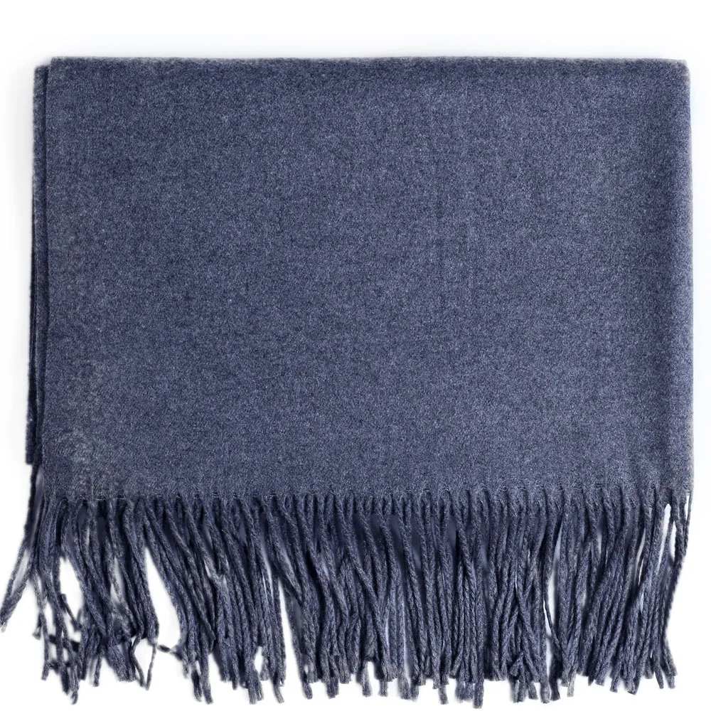 Fashion Cashmere Scarf Shawl Solid Autumn Winter Wrap Warm High Quality Soft Hijab Thick Women Pashmina Wool Luxury Dark Gray |