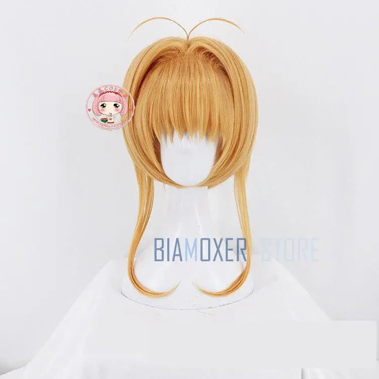 

Biamoxer Card Captor Sakura CLEAR CARD Kinomoto Sakura Blonde Brown Cosplay Wig Party Wigs Cosplay Full Wig free CAP
