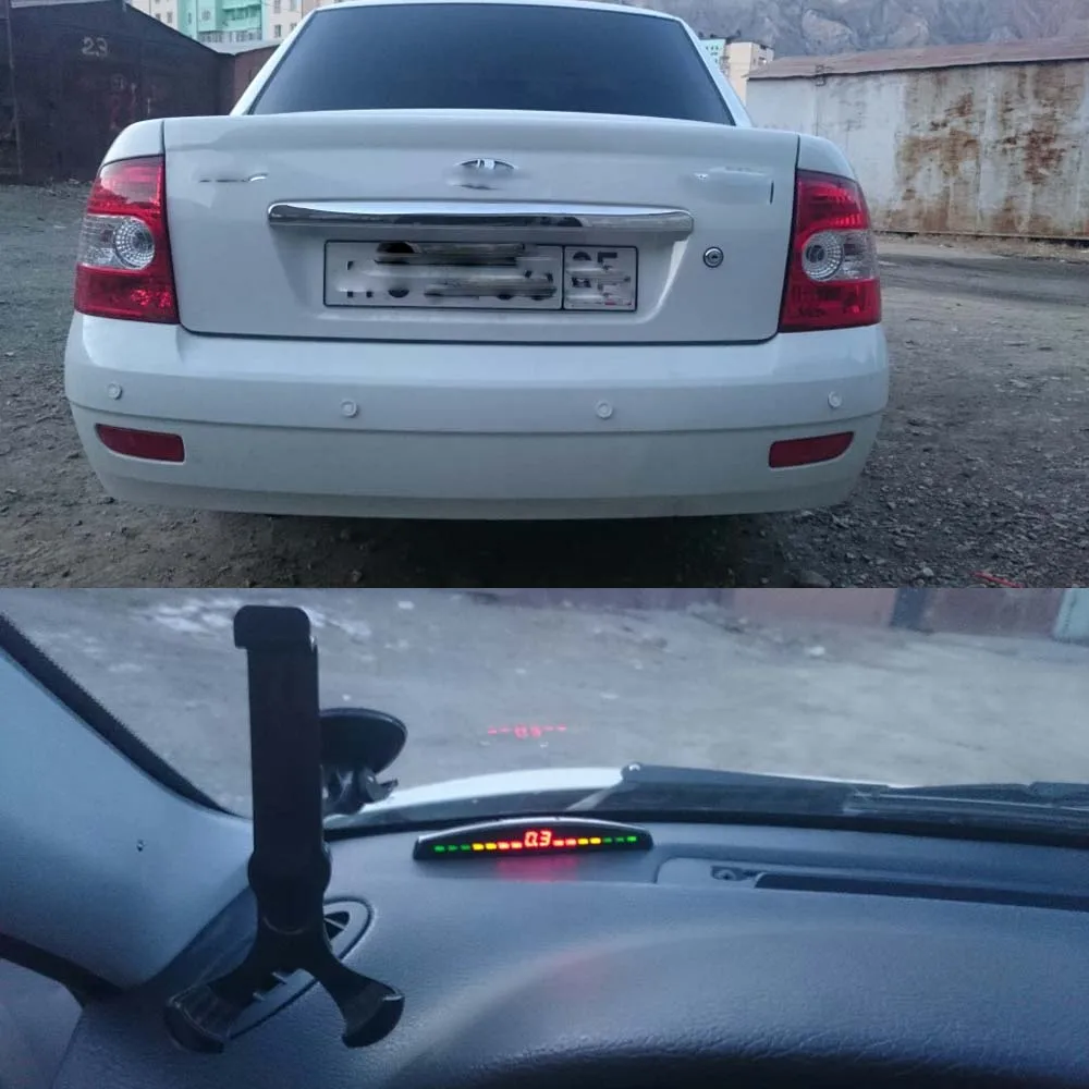 Автомобильный СВЕТОДИОДНЫЙ дисплей датчик парковки комплект Multi-Color 4 Датчика