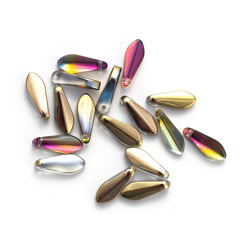 03 MEIBEADS, 20 шт./лот, 6*16 мм, разноцветные Кристальные многогранные листья, бусины для аксессуаров, браслетов, сделай сам, для изготовления ювелирных изделий EY6063 - Цвет: 03