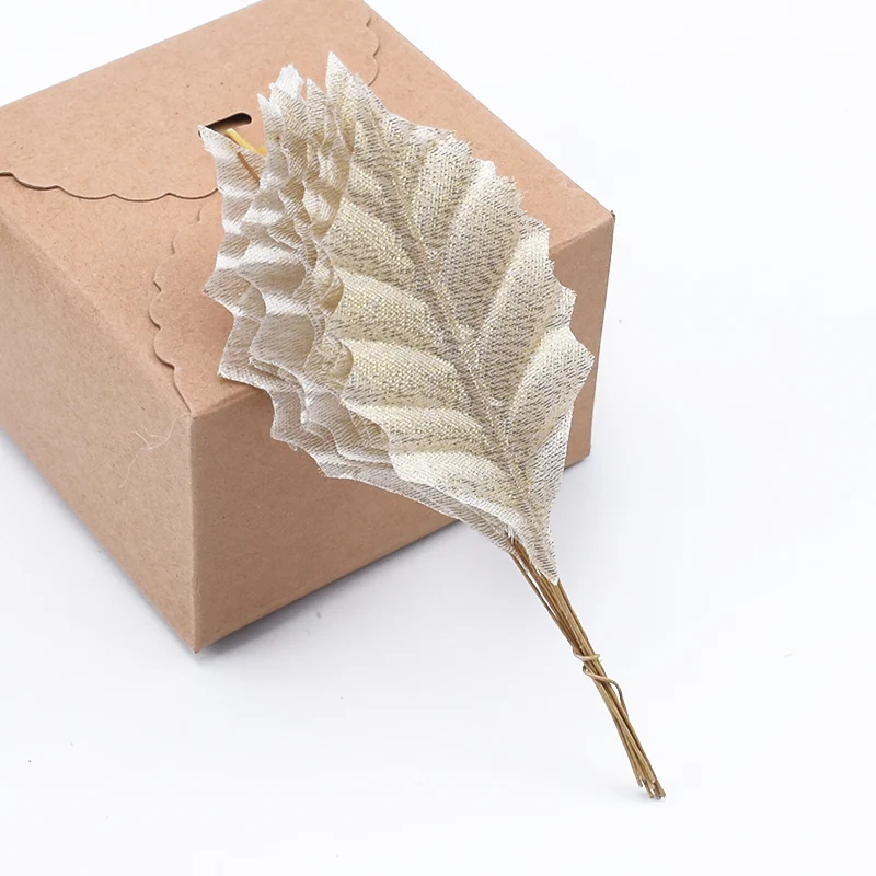 

10 Pieces Silk Rose leaves vases for home decor accessories wedding bridal accessories diy gifts box fake leaf artificial plants