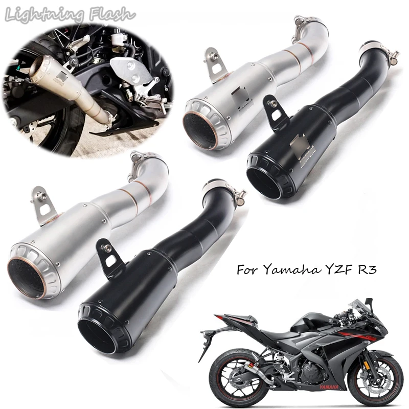 Для Yamaha YZF R3 выхлопной трубы изменение Установите без дБ убийца Нержавеющая сталь полный цикл Системы выхлопная труба мото Побег