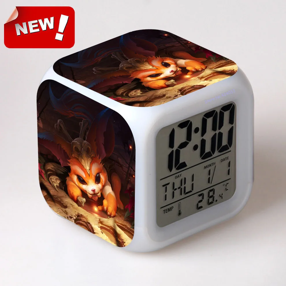 Фото Gnar for LOL Alarm Clock Led Light 7 Color Change Lcd Display Watch Klok Projection Square Reloj Despertador Digital Gnar for LOL Alarm Clock Led Light 7 Color Change Lcd Display Watch Klok Projection Square Reloj Despertador Digital