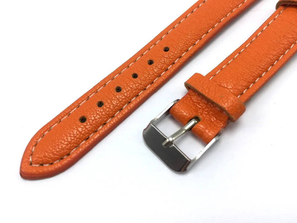 Черный кожаный ремешок для часов 20 мм/16 мм мягкий спортивный браслет с пряжкой