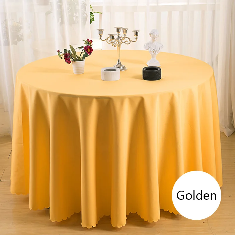 Golden Скатерть IHAD, круглая, квадратная, цветная, скатерть, на Рождество, свадьбу, мероприятие, вечерние, для отеля, для украшения дома, для столовой, Полиэстеровая скатерть - Цвет: Golden