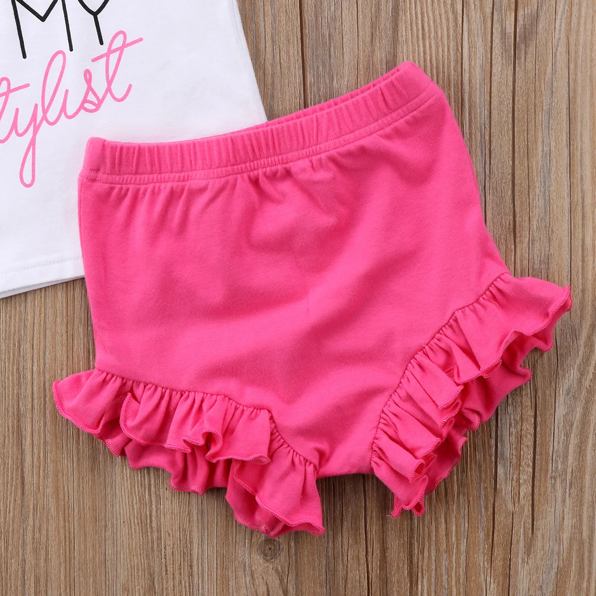 Новинка 2018 топы для новорожденных девочек футболка короткие штаны повязка на