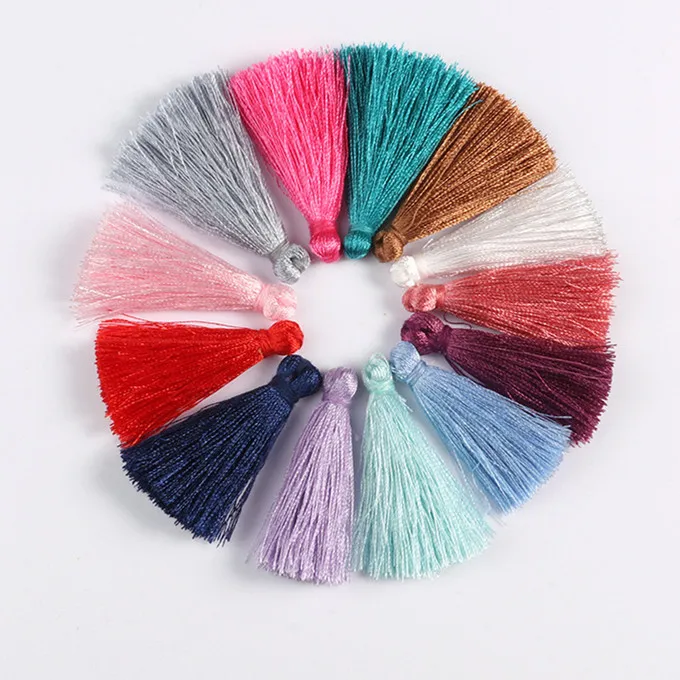 Mixed color 2 30 шт 4 см гладкая шелковая кисточка бахрома подвеска «сделай сам» ремесла маленькие кисточки отделка одежды шторы декоративные серьги ювелирные изделия компоненты - Цвет: Mixed color 2