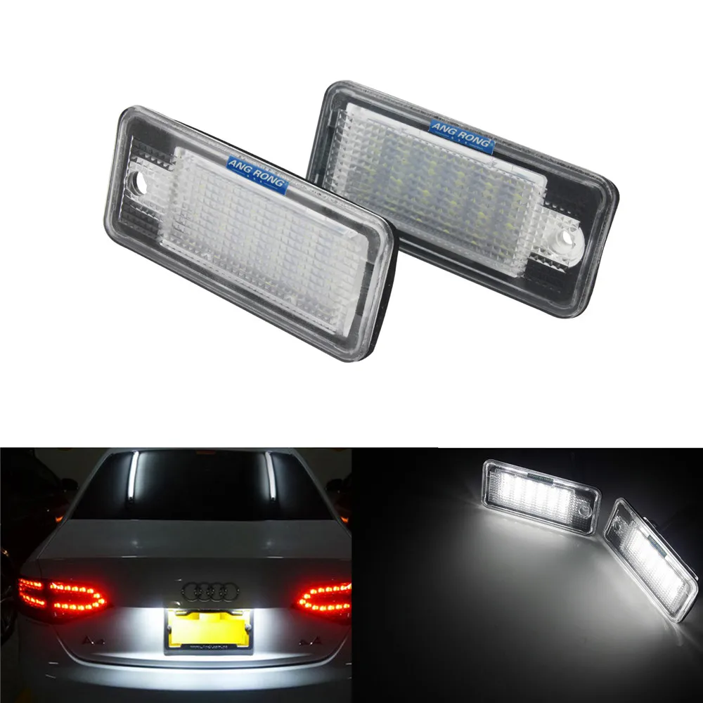 ANGRONG 18 шт. 5050 SMD светодиодный Белый номерной знак светильник лампа для AUDI A3 A4 A6 S6 A8 Q7