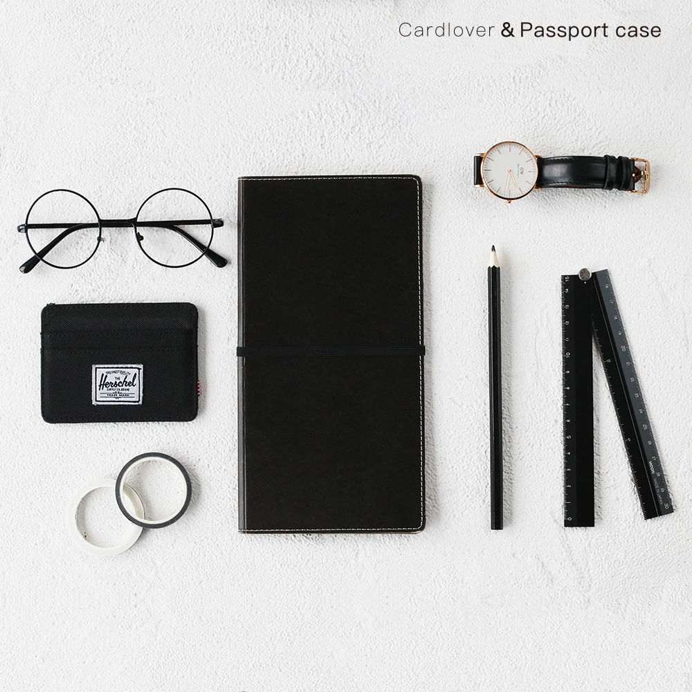 Джейми Примечания крафт бумага Vintage Портативный паспорта Traveler's Notebook держателя