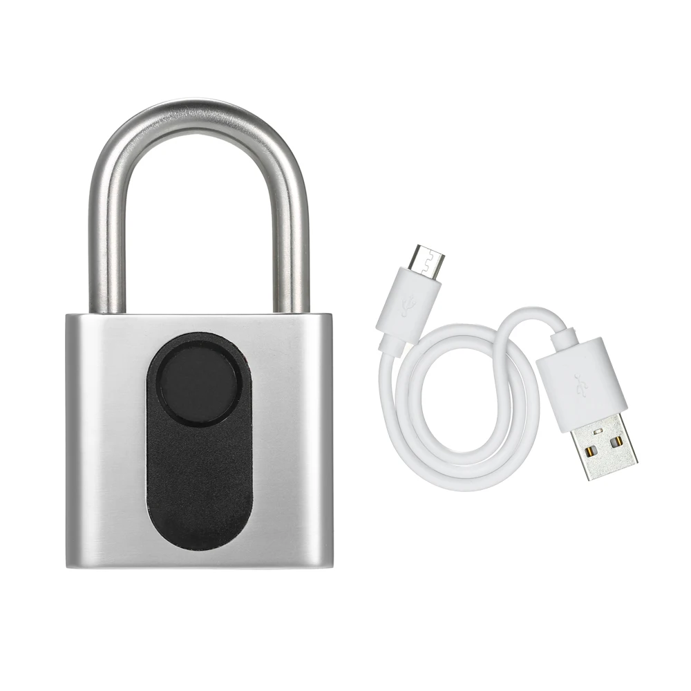 Умный БЕСКЛЮЧЕВОЙ дверной замок USB Перезаряжаемый замок отпечатков пальцев IP65 Водонепроницаемый Противоугонный безопасный навесной замок для багажа чехол замок рюкзака
