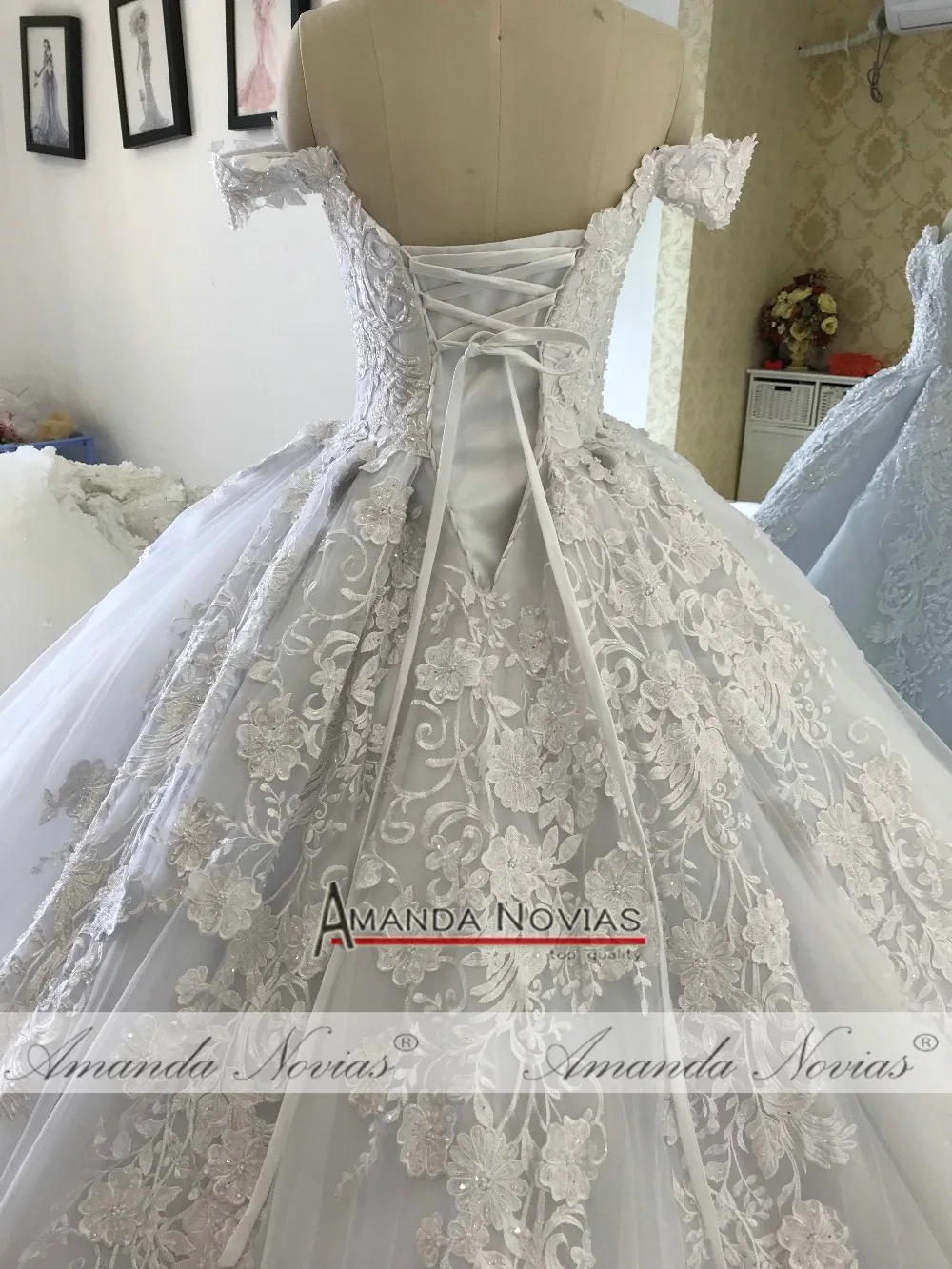 Amanda Novias роскошное свадебное платье с бретельками свадебное платье Дубай